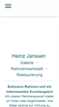 Mobile Screenshot of galerie-heinz-janssen.com